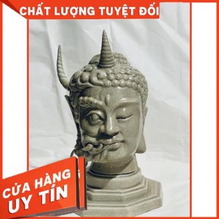 (Freeship) GỐM SỨ BÁT TRÀNG CAO CẤP CẶP ĐẦU PHẬT THIỆN - ÁC