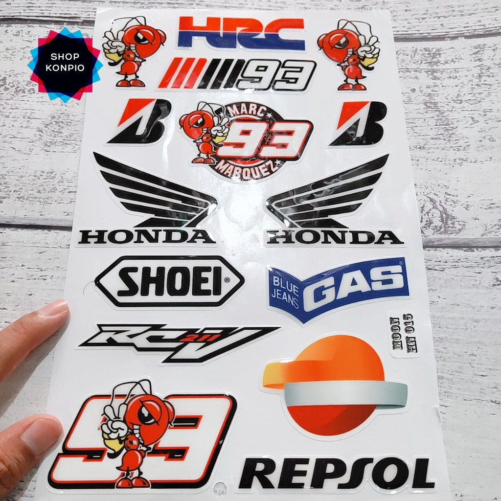 Bộ Tem Dập Nổi Cao Cấp Dán Xe Máy, Ô Tô, Mũ Bảo Hiểm, Chống Thấm Nước, Chống Bay Màu