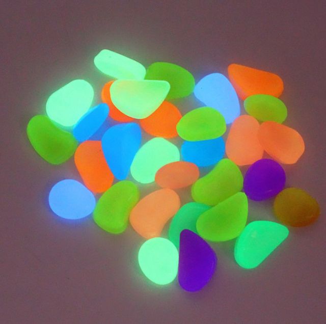 Combo 500 viên đá dạ quang phát sáng trong đêm mix đủ màu sắc