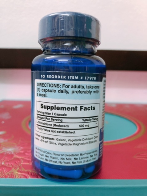 Viên uống L-Glutathione 500mg Puritan's Pride - 30 Viên | BigBuy360 - bigbuy360.vn