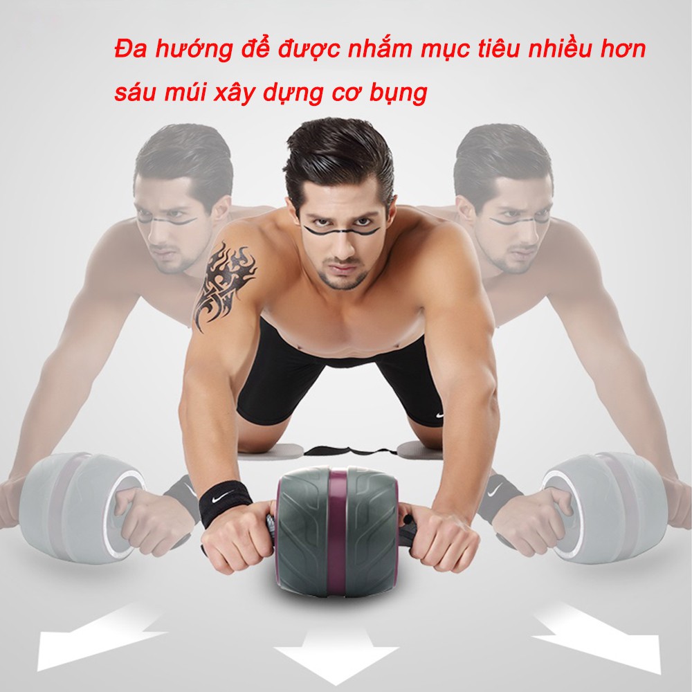 Con Lăn Trợ Lực Tập Cơ Bụng Tại Nhà Cao Cấp – Thiết Bị Tập Thể Dục , Tập Gym Hỗ Trợ Tăng Cơ Giảm Mỡ Toàn Thân