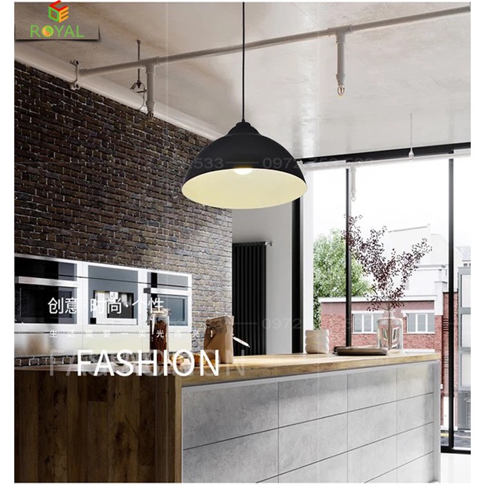 Đèn trang trí T073 ,chao đèn thả lắp bóng công suất lớn cho salon,nail 40cm