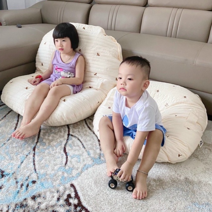Gối chống trào ngược OME chần bông vỏ họa tiết thêu cho bé từ sơ sinh đến 10 tuổi |Hàng chính hãng cao cấp|