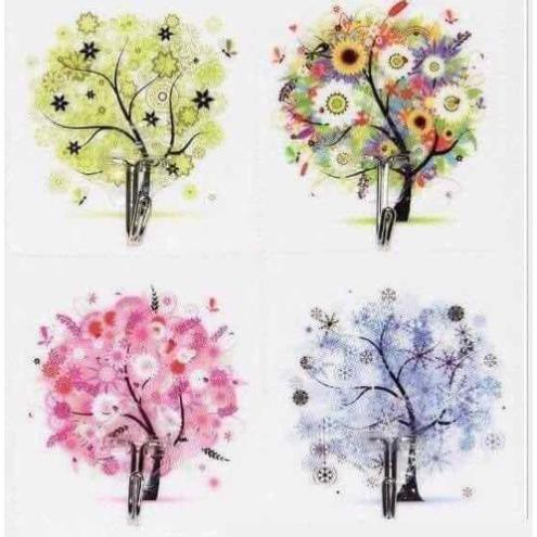 10 Móc Dán Tường Siêu Dính 3D Độc Đáo ( ngẫu nhiên )