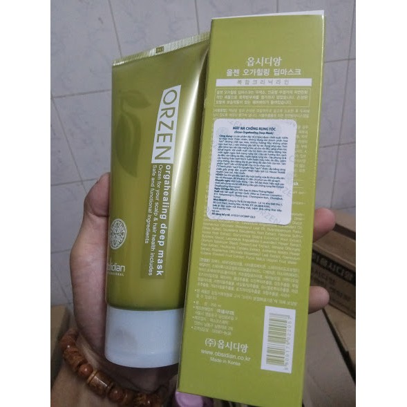 Bộ sản phẩm chống rụng tóc Orzen Orgahealing (dầu gội + mặt nạ ủ)