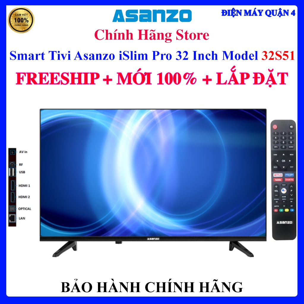 [Asanzo 32S51] Smart Tivi Asanzo iSlim Pro 32 Inch Model 32S51