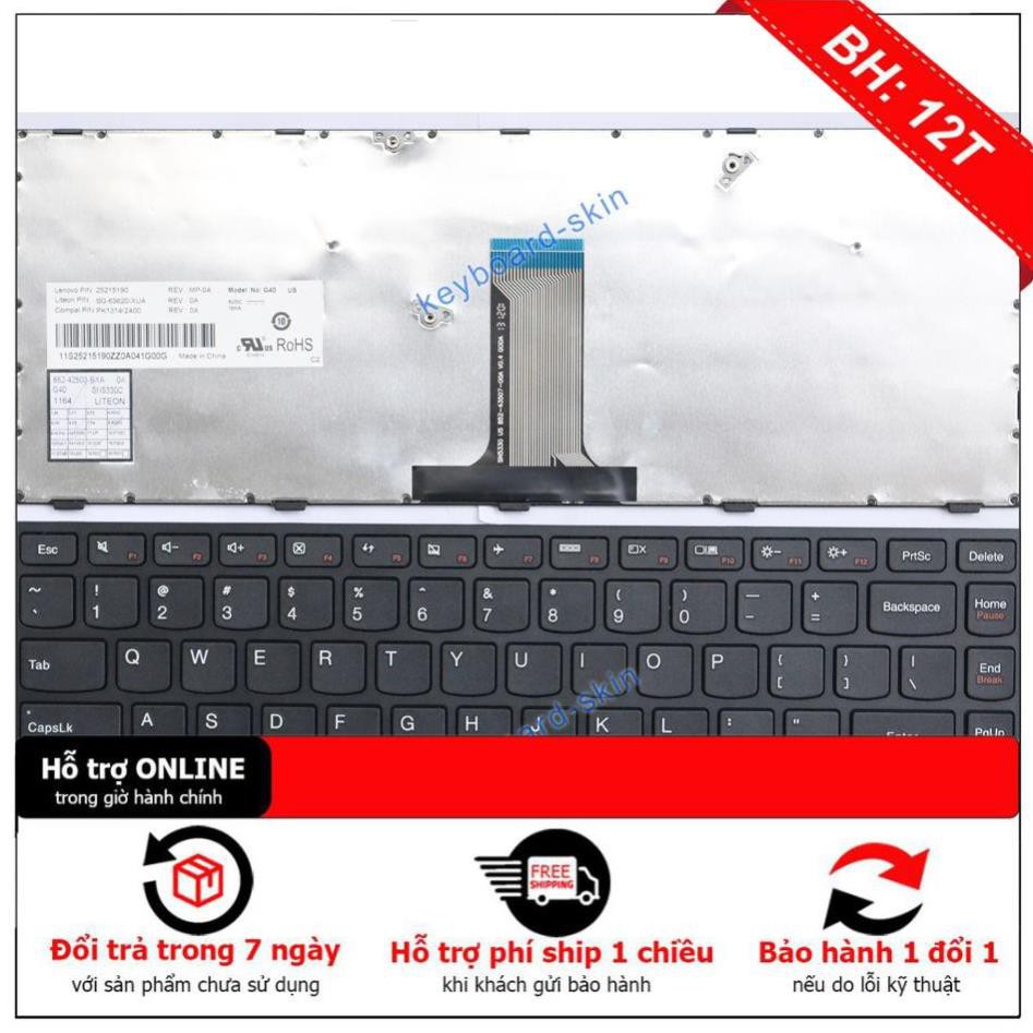 Bàn phím laptop IBM Lenovo G40,G40-30,G40-45,G40-70,G40-75,G40-80 B40-70 B40-30