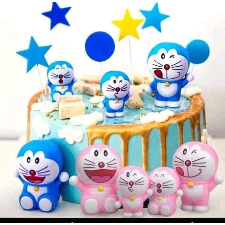 Set 4 con Doremon xanh