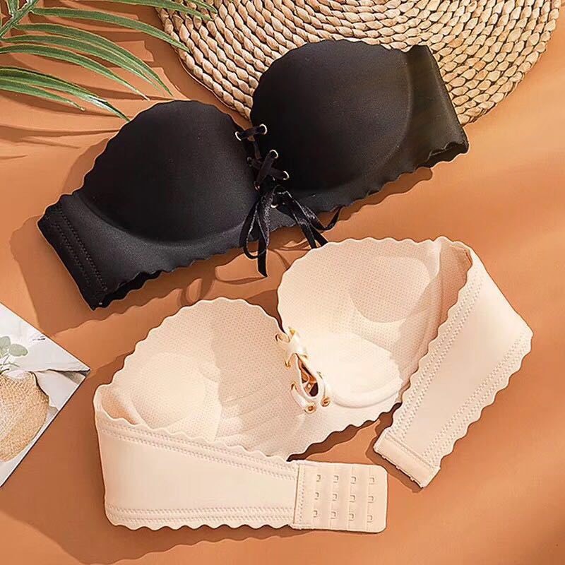 Áo Ngực Su Đúc Cúp Ngang Dây Rút Nâng Ngực Tạo Khe Quyến Rũ SUNBRA 335