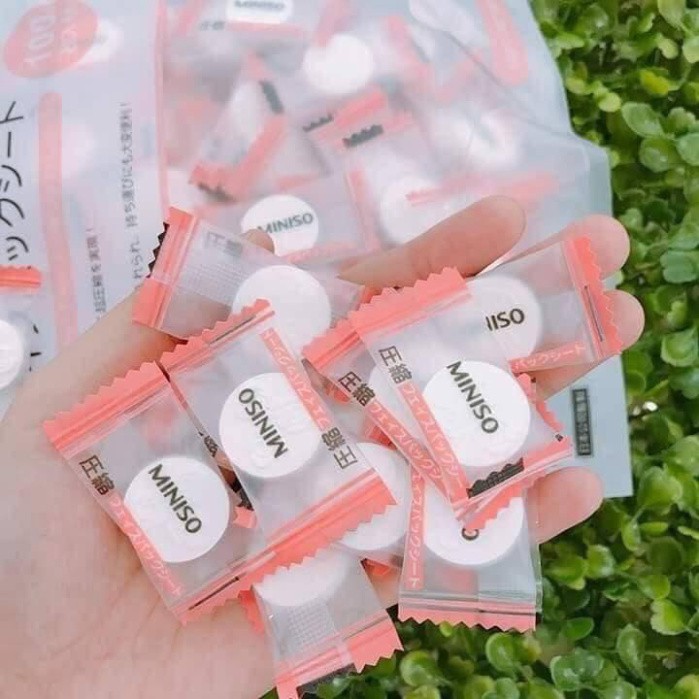 Combo 10 miếng mặt nạ giấy nén Mi.n.i.s.o Nhật Bản, siêu tiện lợi du lịch (sỉ lẻ)