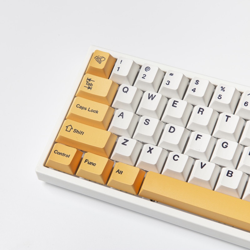 Honey Milk Keycaps Cherry Profile Bee Keycaps PBT Dye Thăng hoa Bàn phím cơ Keycap 133 Phím