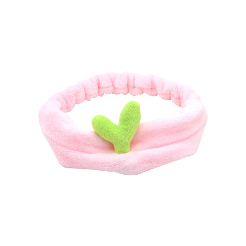 Băng Đô Cài Tóc Hình Cây Xương Rồng 3D Bằng Vải Lông Nhung Mềm Mại Dành Cho Nữ