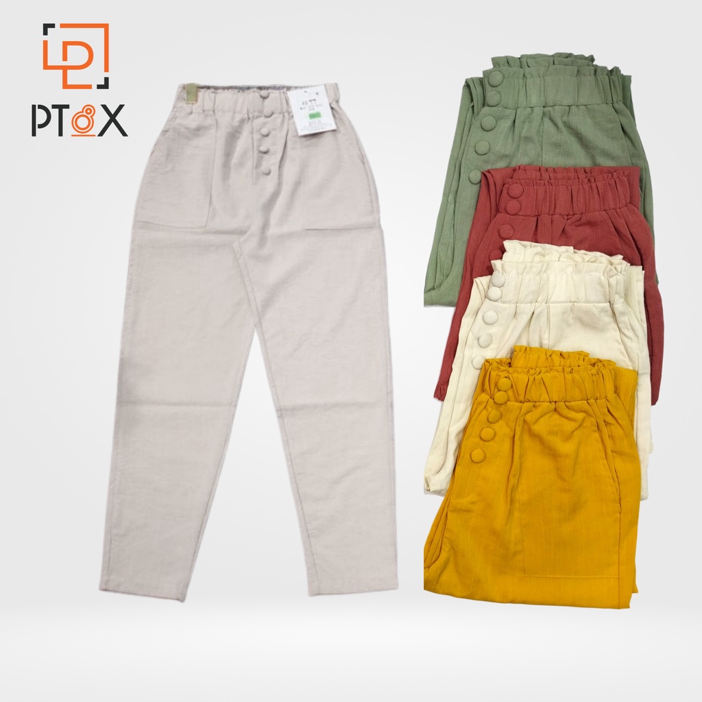 Quần baggy nhiều màu chất đũi mềm mát bọc khuy THỜI TRANG PT8X