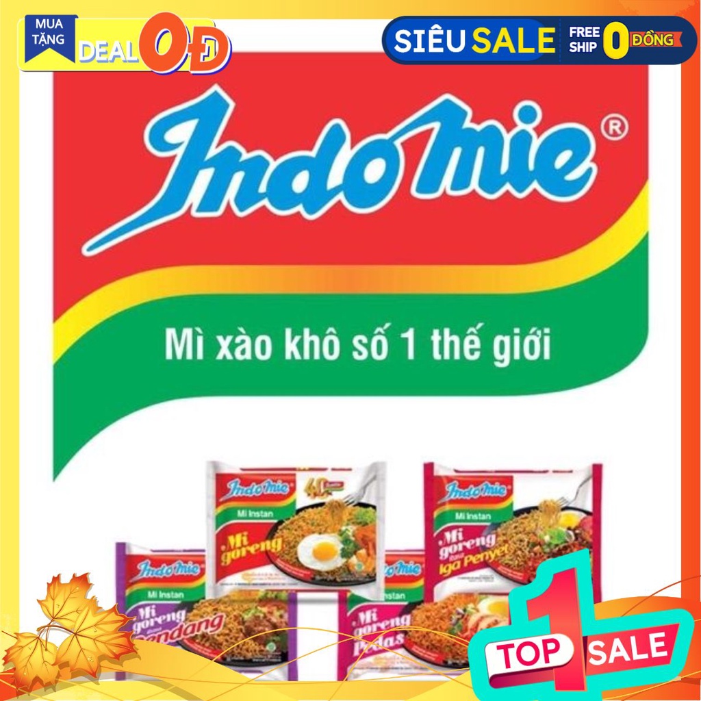 Mì xào Indomie Goreng Idonesia gói lẻ đủ 4 vị