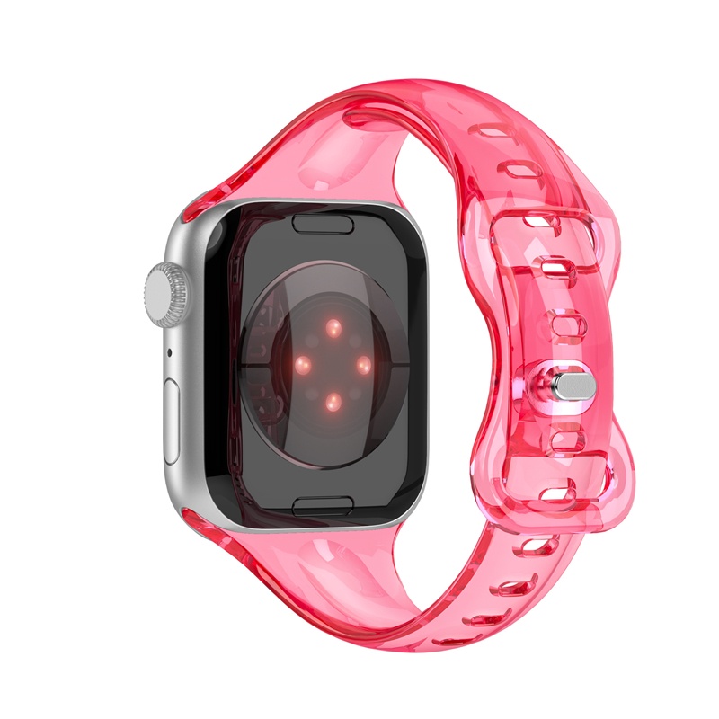Dây Đeo Đồng Hồ Bằng Cao Su Mỏng Trong Suốt Cho Apple Watch Series ultra 8 7 6 5 49mm 42Mm 38Mm iwatch 7 6 5 4 3 44Mm 40Mm 41Mm 45Mm