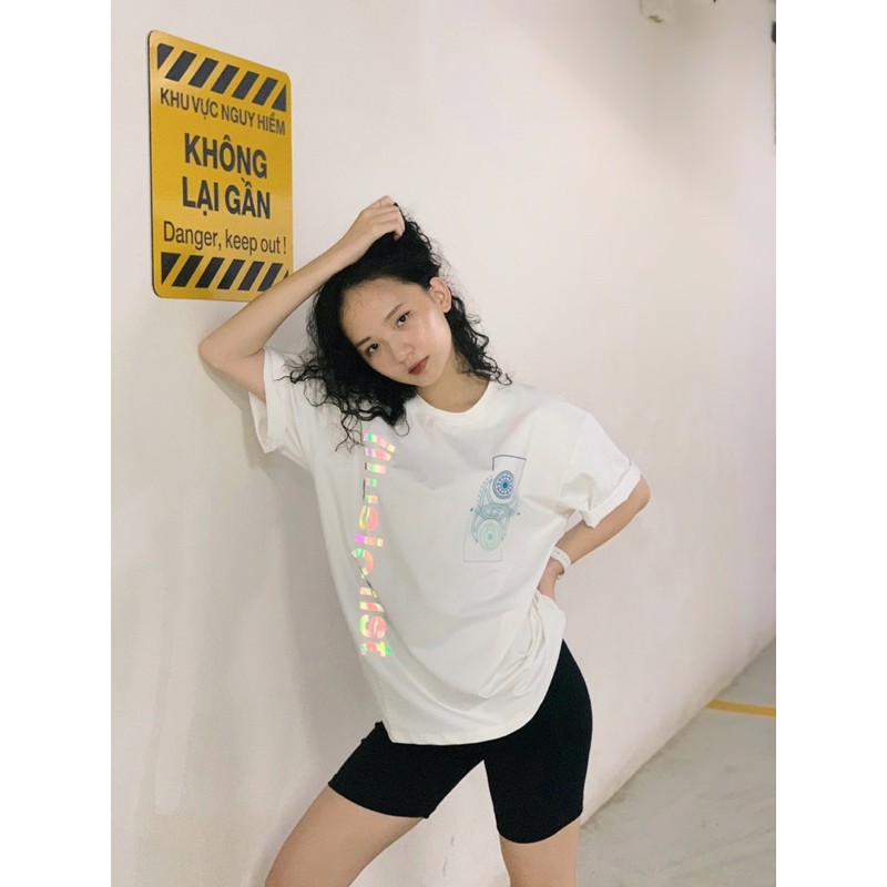 Áo thun tay lỡ unisex Illusionist phản quang 7 màu form rộng