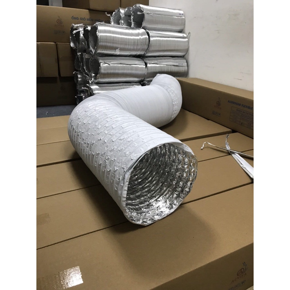 Ống gió mềm vải Tarpaulin Phi 250mm loại không bảo ôn ( 10 mét/ cuộn) C3/ Đai siết phi 250