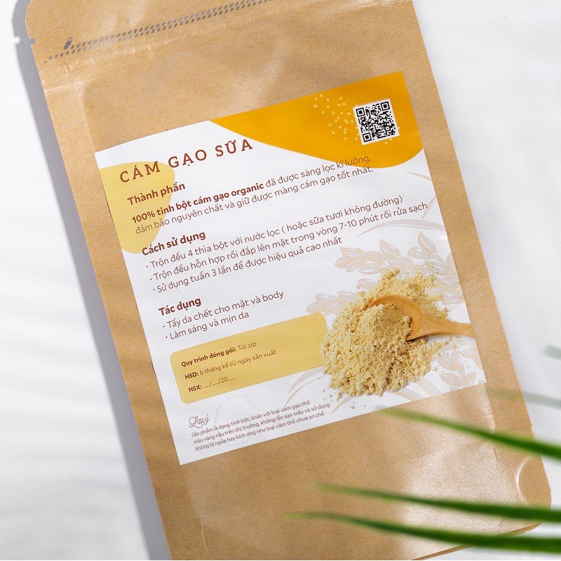 Cám gạo sữa 500G( tinh bột cám gạo, tẩy da chết, dưỡng sáng)