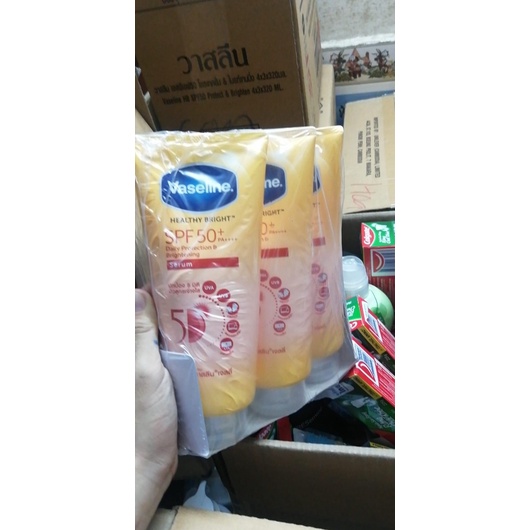 01 Tuýp Sữa Dưỡng Ẩm Vaseline HEALTHY BRIGHT SPF 50+ 320ml Thái Lan