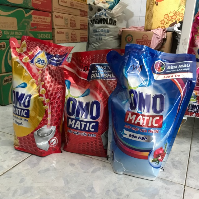 Nước giặt omo matic cửa trên và cửa trước