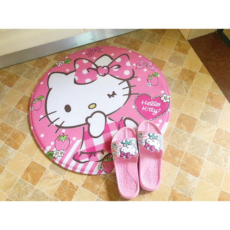 Thảm tròn size 60cm HELLO KITTY