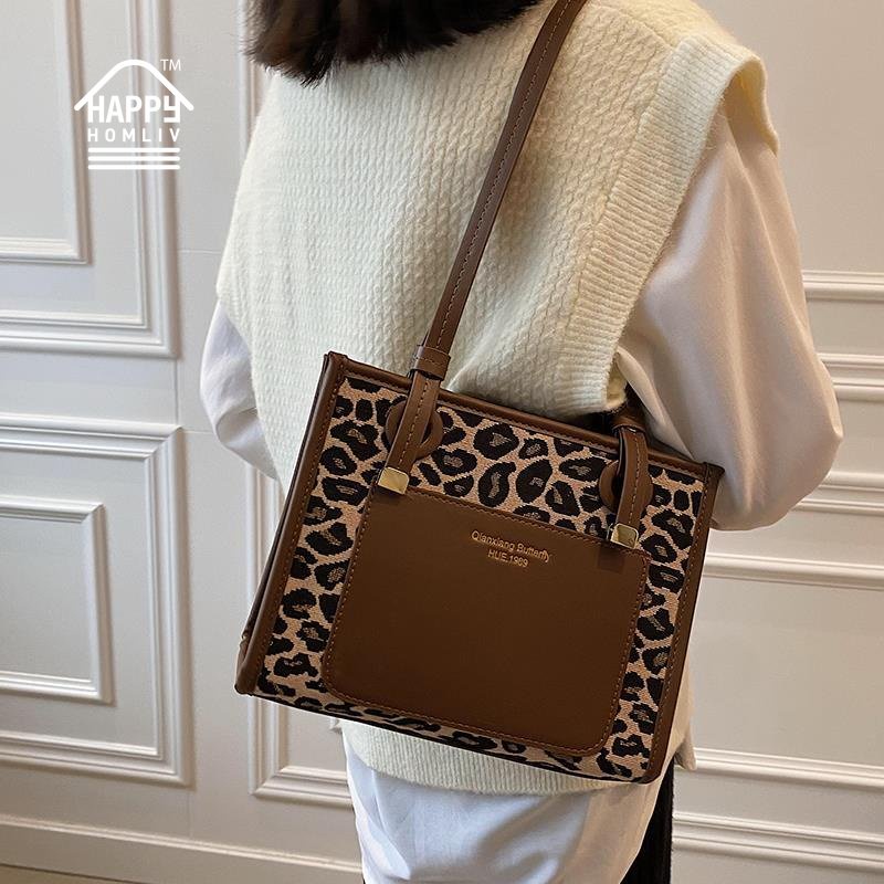 Túi đeo vai HAPPY HOMLIV họa tiết phong cách retro cho nữ