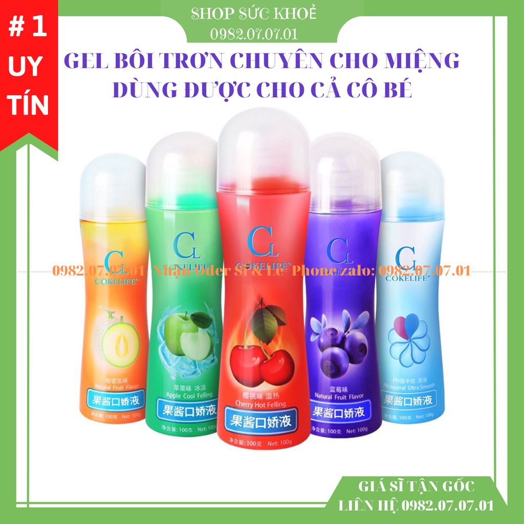 Gel Bôi Trơn Quan Hệ Miệng (Oral sex) Cokelife 100 ml Hương Trái Cây Thơm Miệng Mượt Mà, Dùng Được Cho Cô Bé, Sỉ LH!