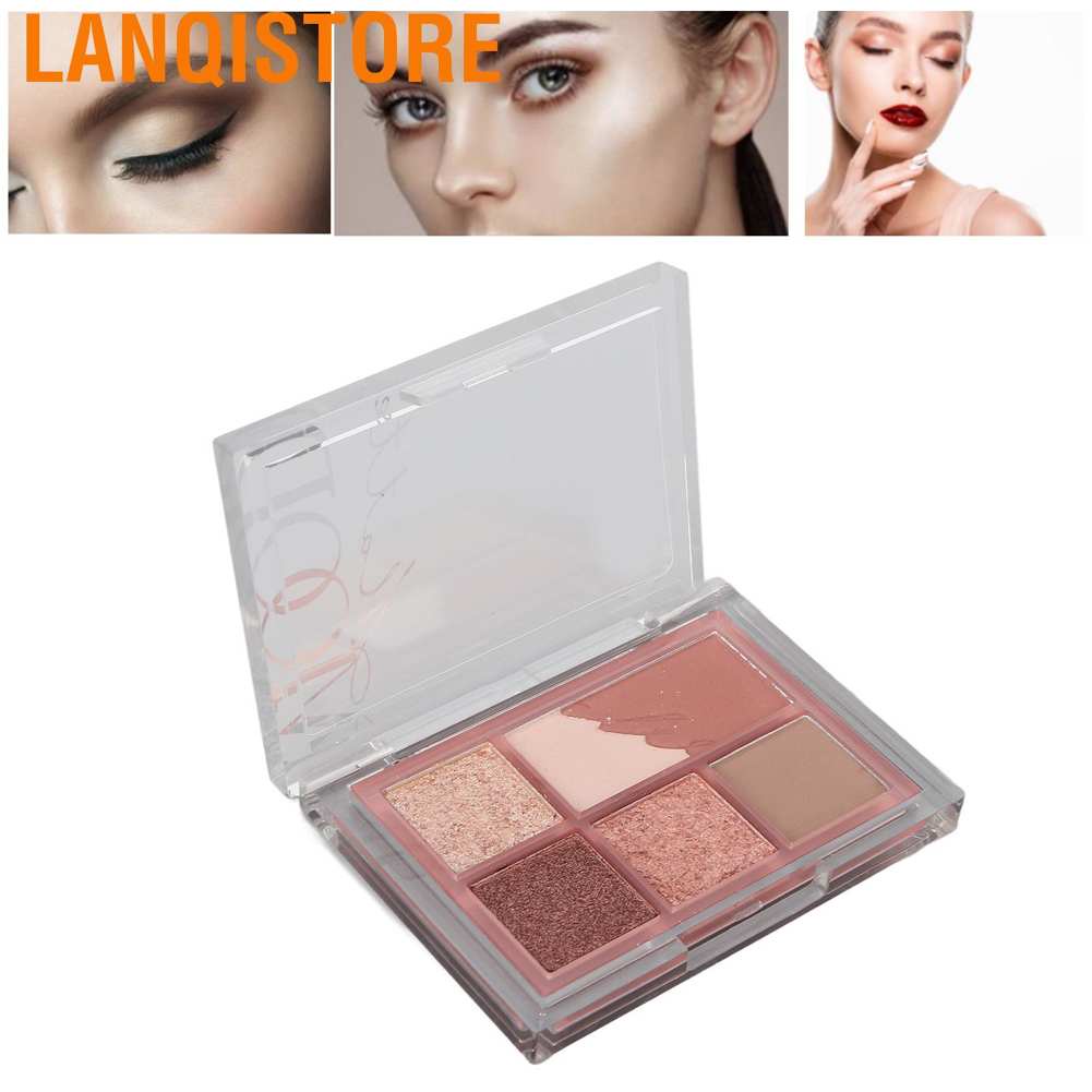 Bảng phấn mắt 6 màu sắc tông lì/lấp lánh trang điểm nền | BigBuy360 - bigbuy360.vn