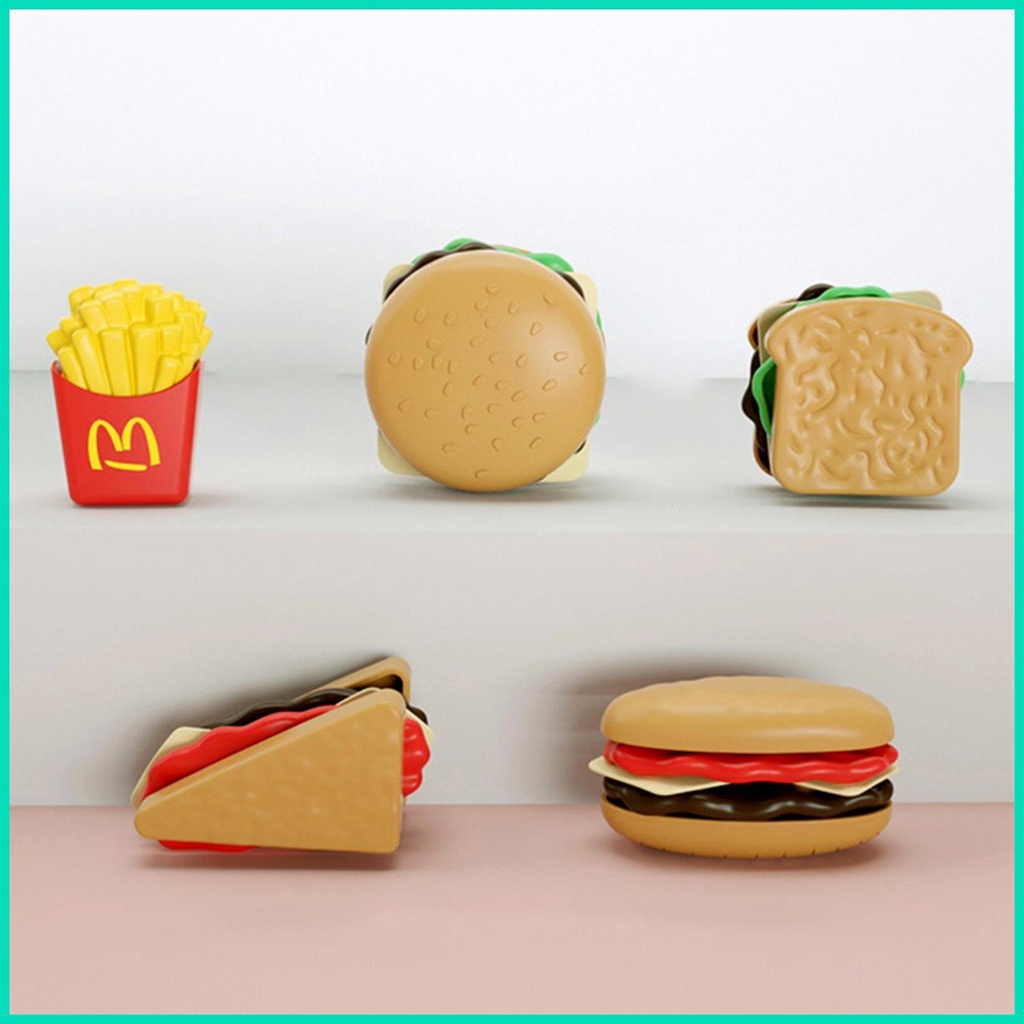 Bộ Đồ Chơi Giả Lập Làm Bánh Burger Khoai Tây Chiên / Khoai Tây Chiên / Sandwich Huvn / Huvn