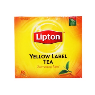 Hộp trà lipton nhãn vàng truyền thống 100 gói