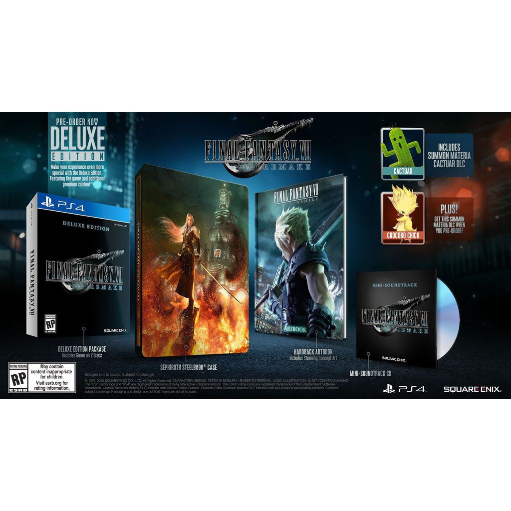 Đĩa game Final Fantasy 7 Remake Deluxe Edition dành cho PS4 PS5