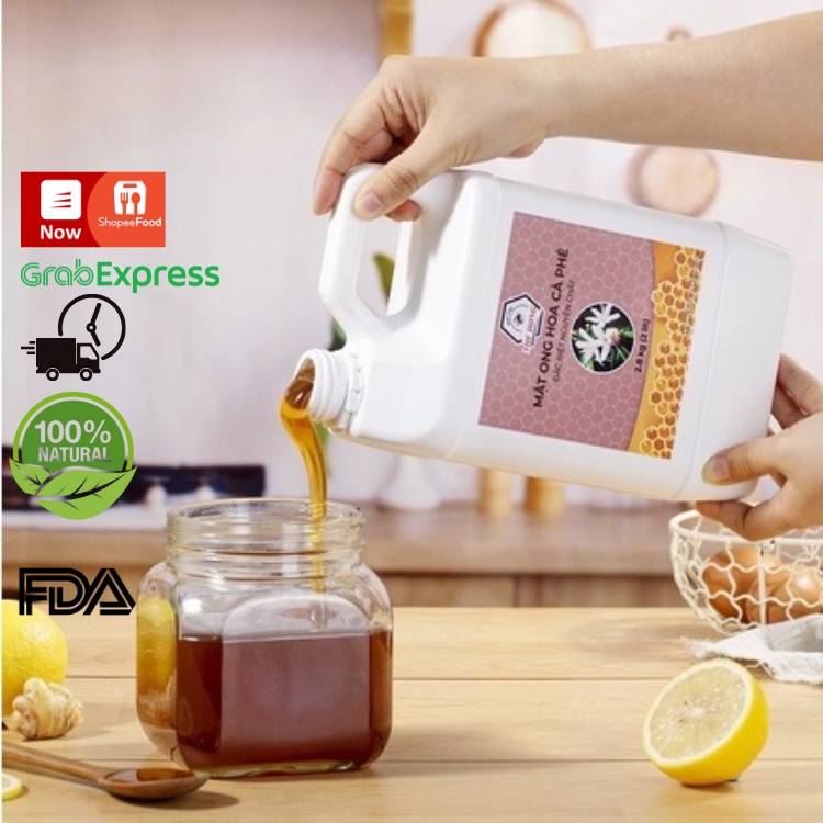 MẬT ONG HOA CAFE ĐÓNG CAN 2 LÍT CAO CẤP CHUẨN 100% - THẾ HỒNG HONEY