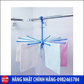 Móc phơi khăn, quần áo dạng tròn 20 thanh Hàng Nhập Khẩu Từ Nhật
