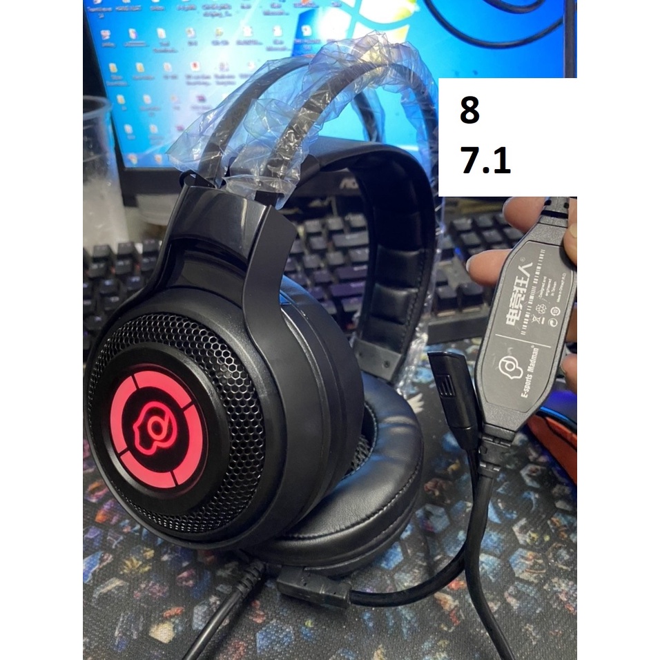 Xả kho tai nghe gaming cao cấp 7.1 âm thanh giả lập,có mic và đèn led RGB,chuẩn âm thanh vòm