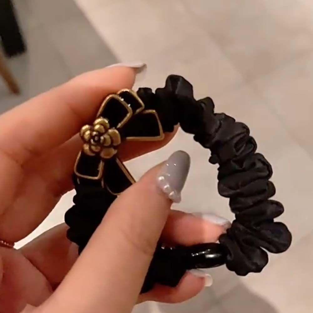 Dây Cột Tóc Co Giãn Hình Hoa Trà Thời Trang Hàn Quốc Cho Nữ