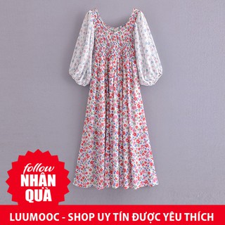 Đầm công chúa tay đèn lồng phong cách châu Âu cổ điển DPMTBG91N10
