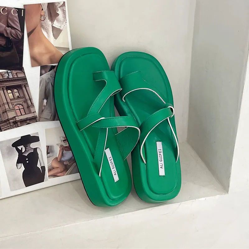 Dép Xỏ Ngón Đế Dày Thoải Mái Thời Trang Mùa Hè Cho Nữ