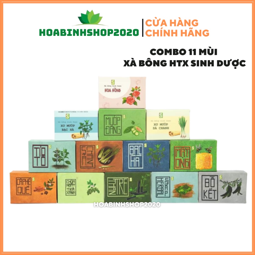 [CHÍNH HÃNG-11 BÁNH]Combo 12 Bánh Xà Bông (Dưỡng Da, Ngừa Mụn, Ngừa Thâm) tặng 5 túi lưới