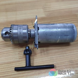 ĐỘNG CƠ KHOAN MINI 12V-2A GẮN ĐẦU KẸP MANG RANH