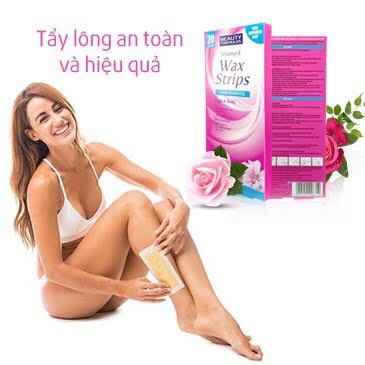 Hộp 20 miếng dán tẩy lông Beauty Formulas Wax Strips Legs and Body