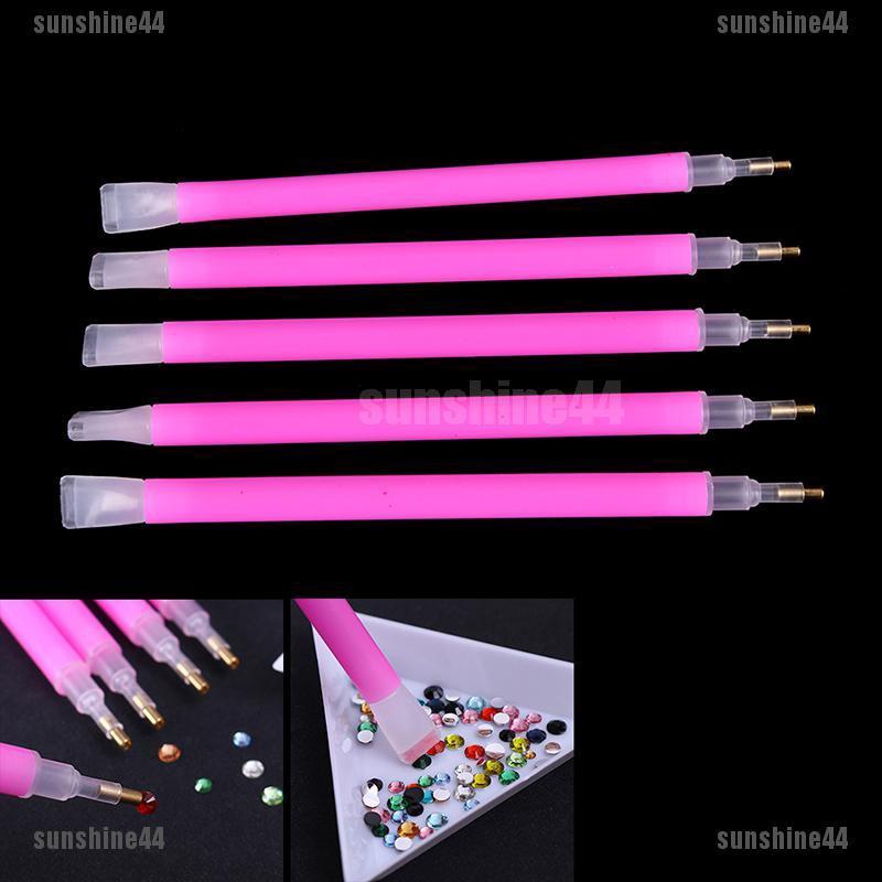 Set 5 Bút Hai Đầu Đính Đá Trang Trí Móng Nghệ Thuật