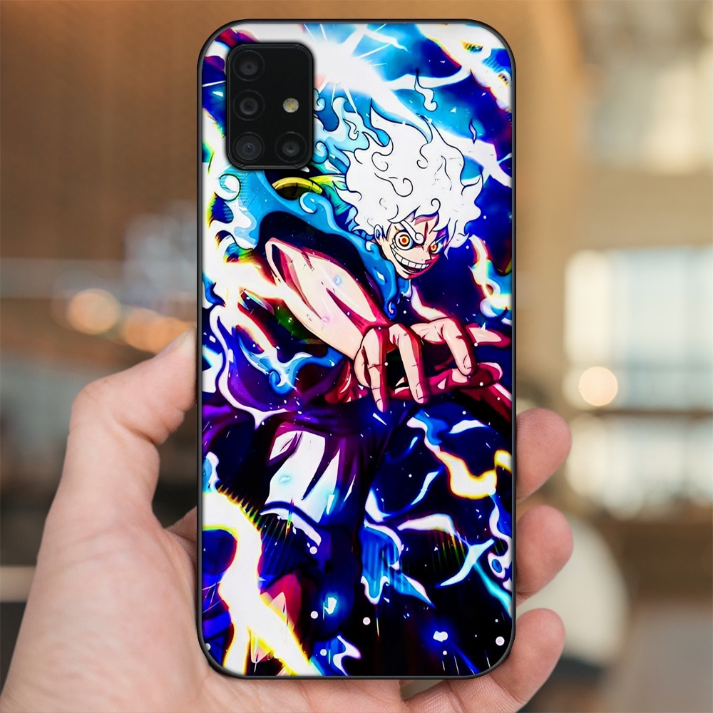 Ốp lưng Samsung A51, A71 viền đen in hình Luffy One Piece