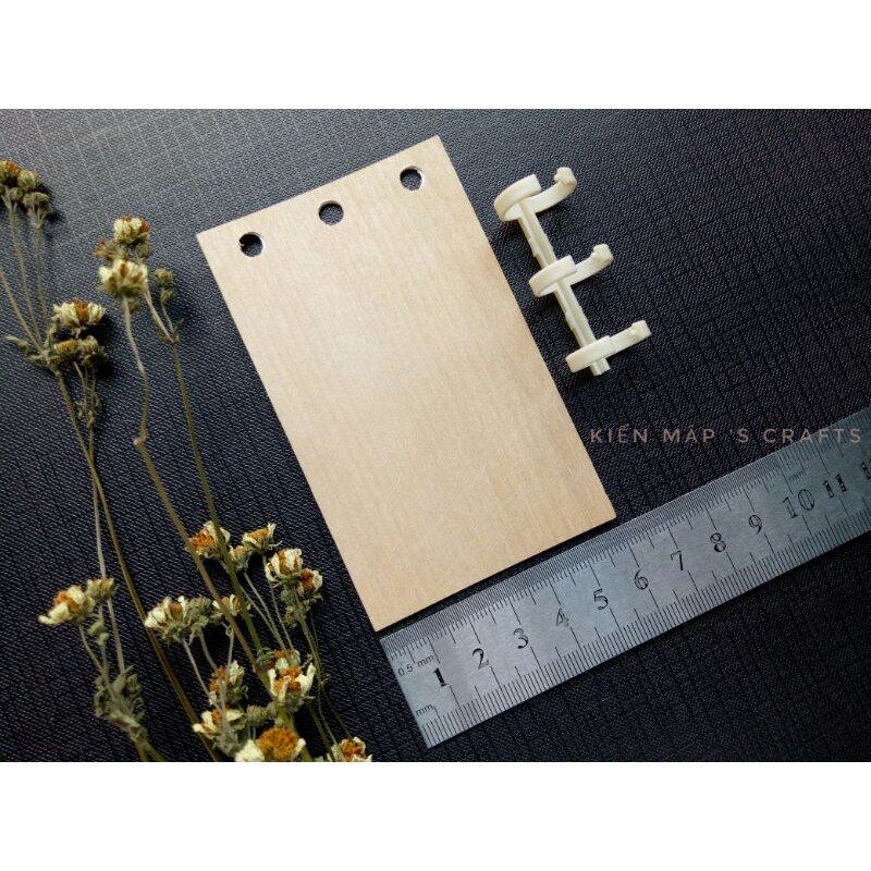 Bìa gỗ kê giấy vẽ minisize handmade Phụ kiện chụp ảnh sổ tay mini