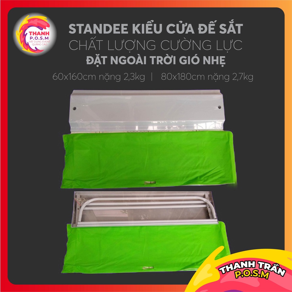 Khung Standee kệ kiểu cửa để ngoài trời kích thước 60x160cm