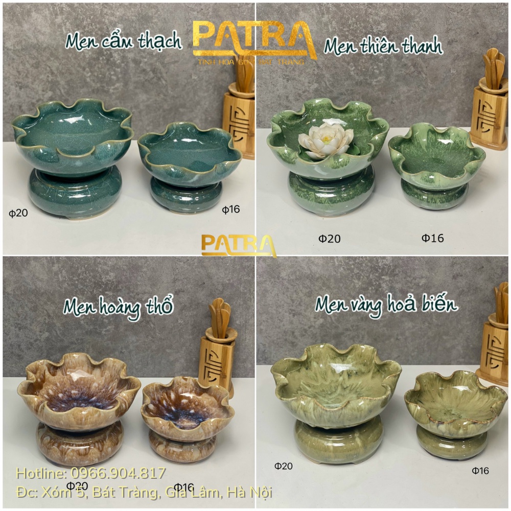 Bát Sen Thả Hoa Tắm Phật - Bát Minh Đường Tụ Thuỷ