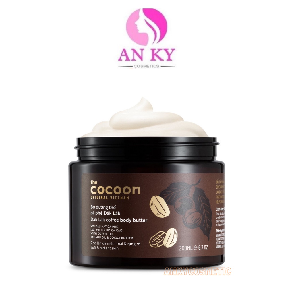 Bơ Dưỡng Thể Cà Phê Đắk Lắk Cocoon 200ml