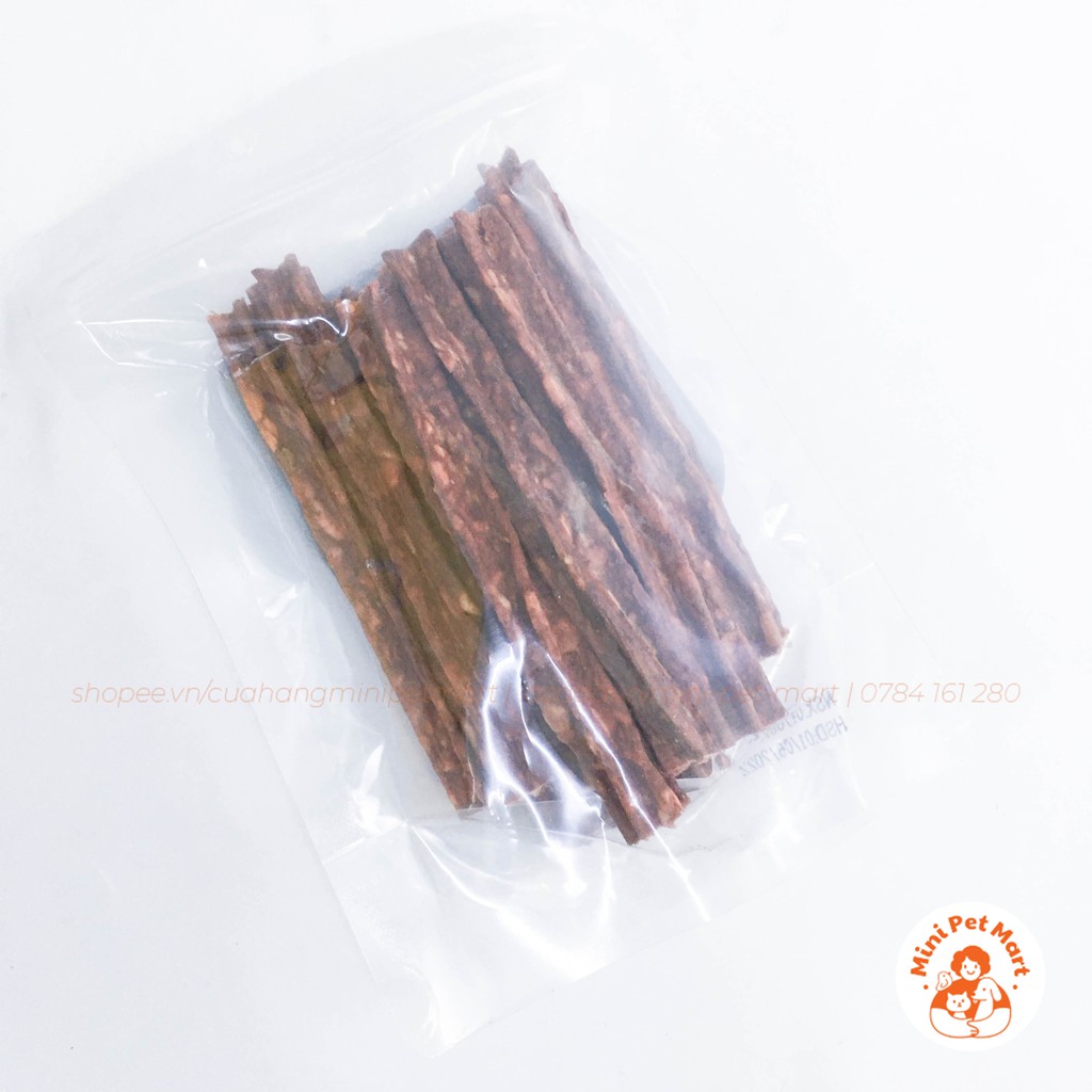 Xương gặm da bò TÀI HƯNG THỊNH 855 (12 cái) - bánh xương, snack, bánh thưởng, xương gặm cho chó