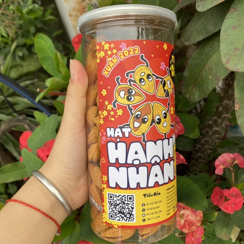 Hạnh Nhân Rang Bơ Hảo Hạng hũ lớn 500gr Tiểu Dần