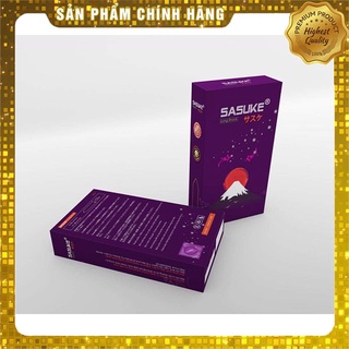 Bao cao su sasuke long shock siêu mỏng, kéo dài thời gian hộp 10 bao bcs045