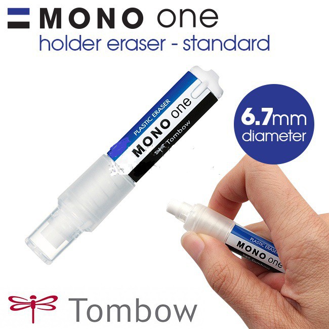 Bút + Ruột gôm vặn Tombow Mono One 6.7mm